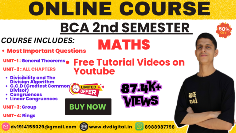 BCA 2ND SEMESTER MATHS MOST IMPORTANT QUESTIONS.