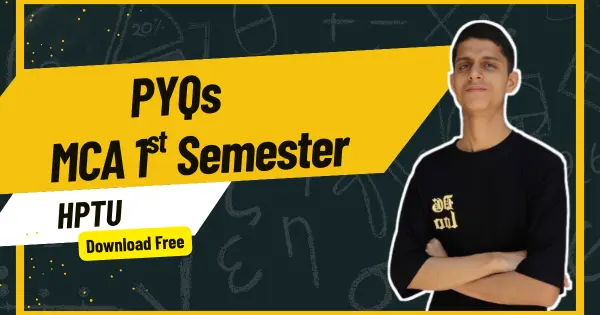 Download HPTU PYQs for MCA 1st Semester