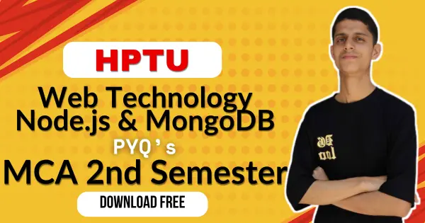 Download HPTU Web Technologies MCA Previous Year Question Papers 