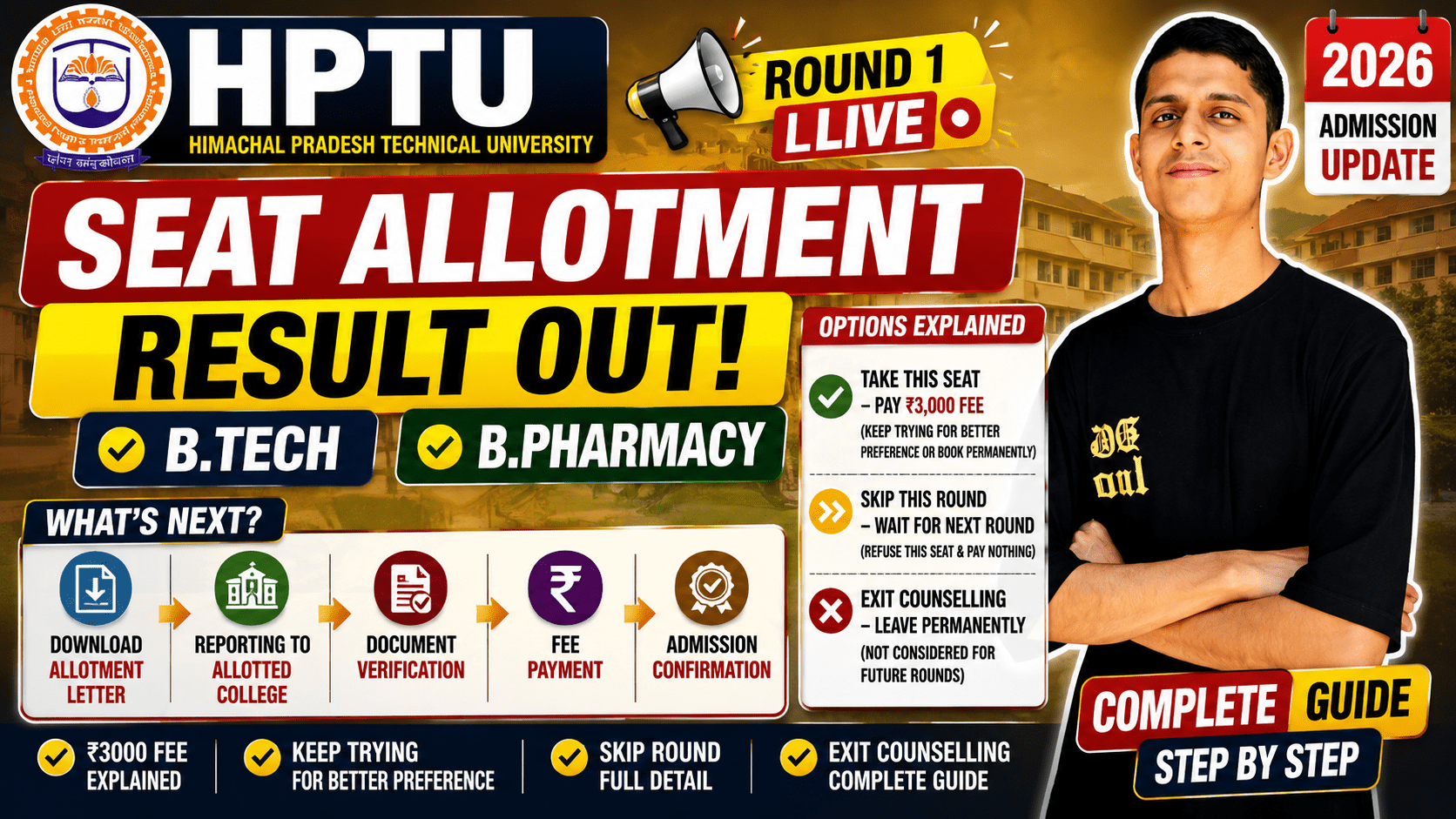 HPTU My Allotment seat acceptance screen 2026